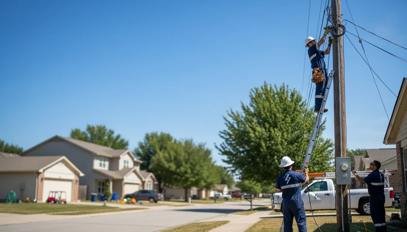 Residential electrician providing installation services in Sherman, ME